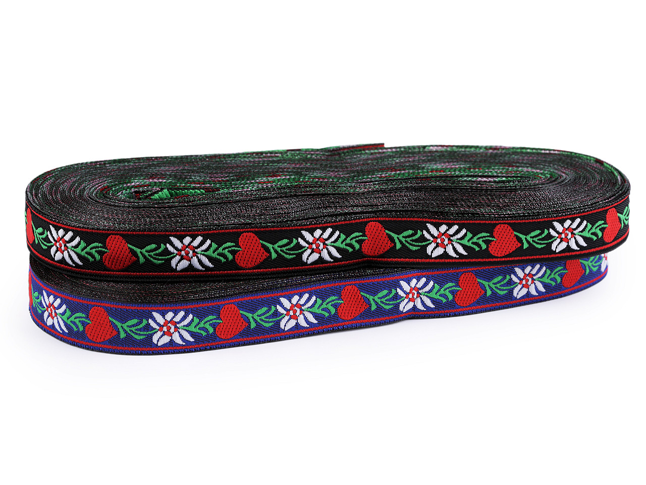 Trachtenborte, breite 15 mm - Dunkelblau (18 Meter)