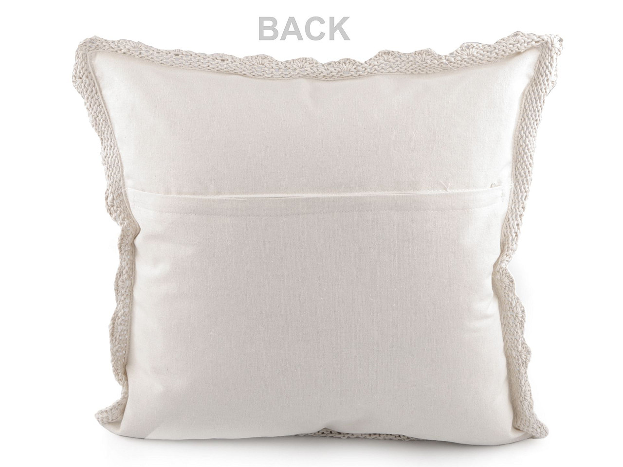 Gestrickter kissenbezug aus baumwolle, 45 x 45 cm - Naturfarbe hell (2 Stücke)
