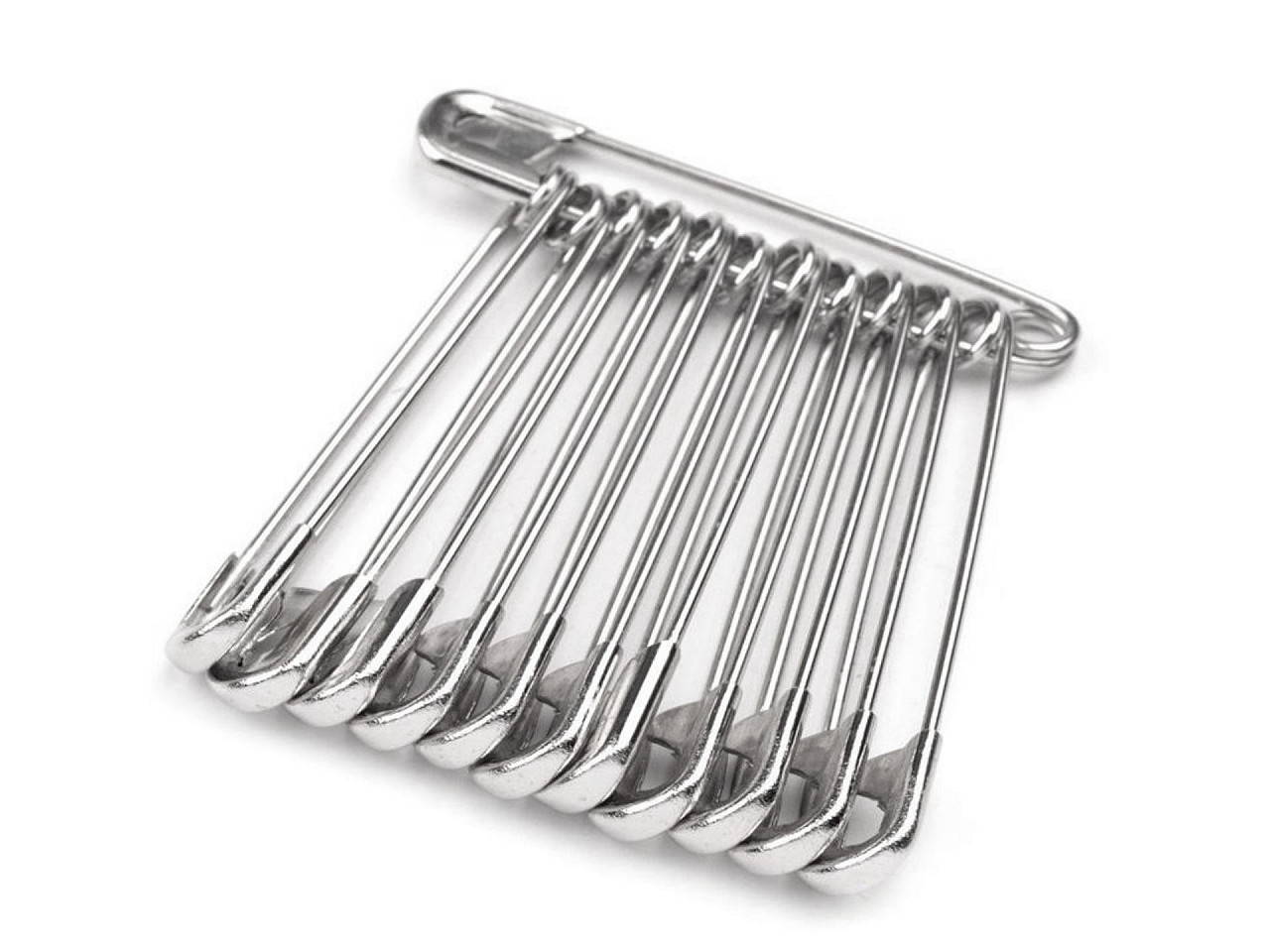 Sicherheitsnadeln länge 40 mm - Nickel (50 Bunde)