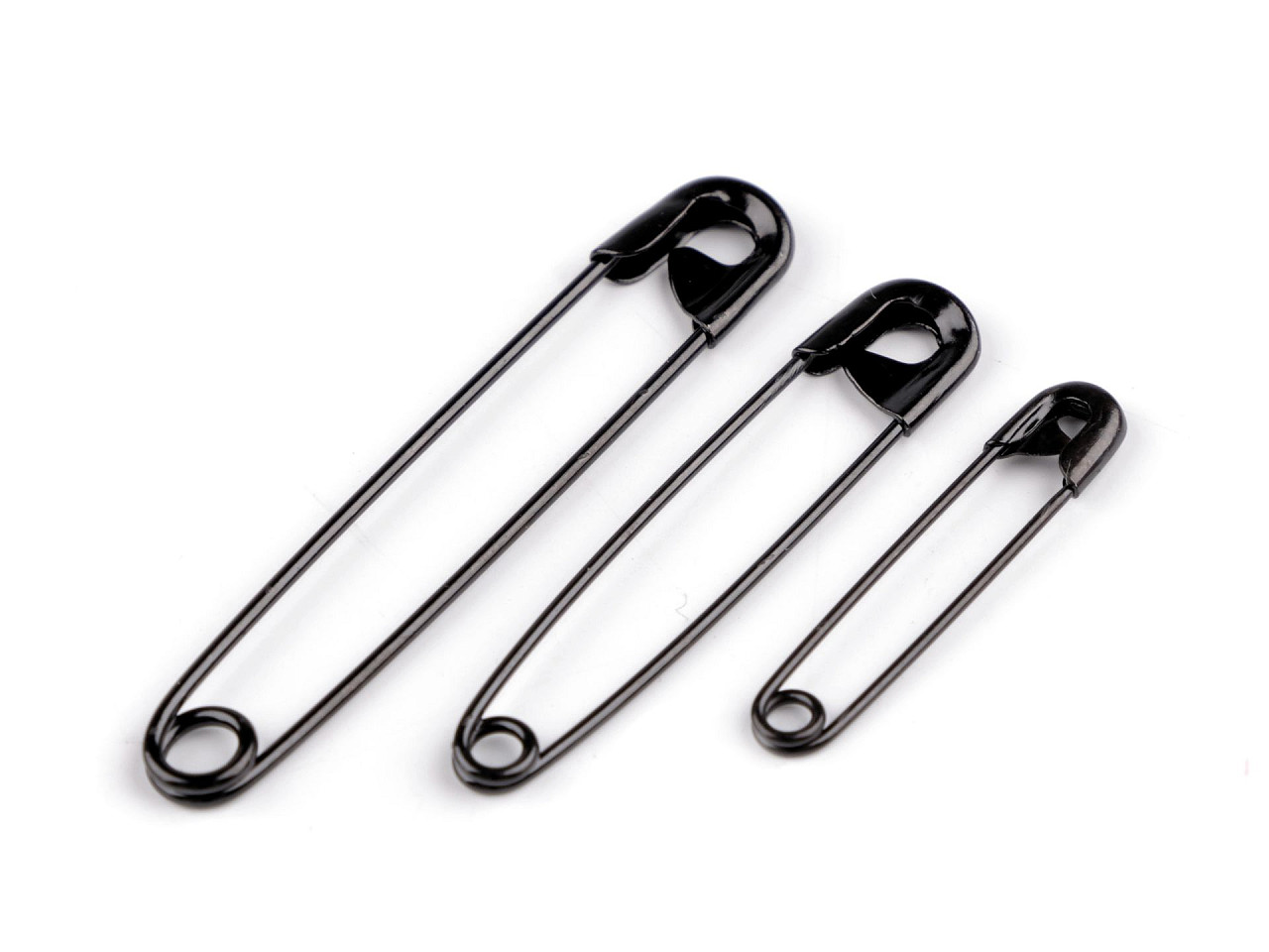 Sicherheitsnadeln größenmix - Schwarz lackiert (50 Bunde)