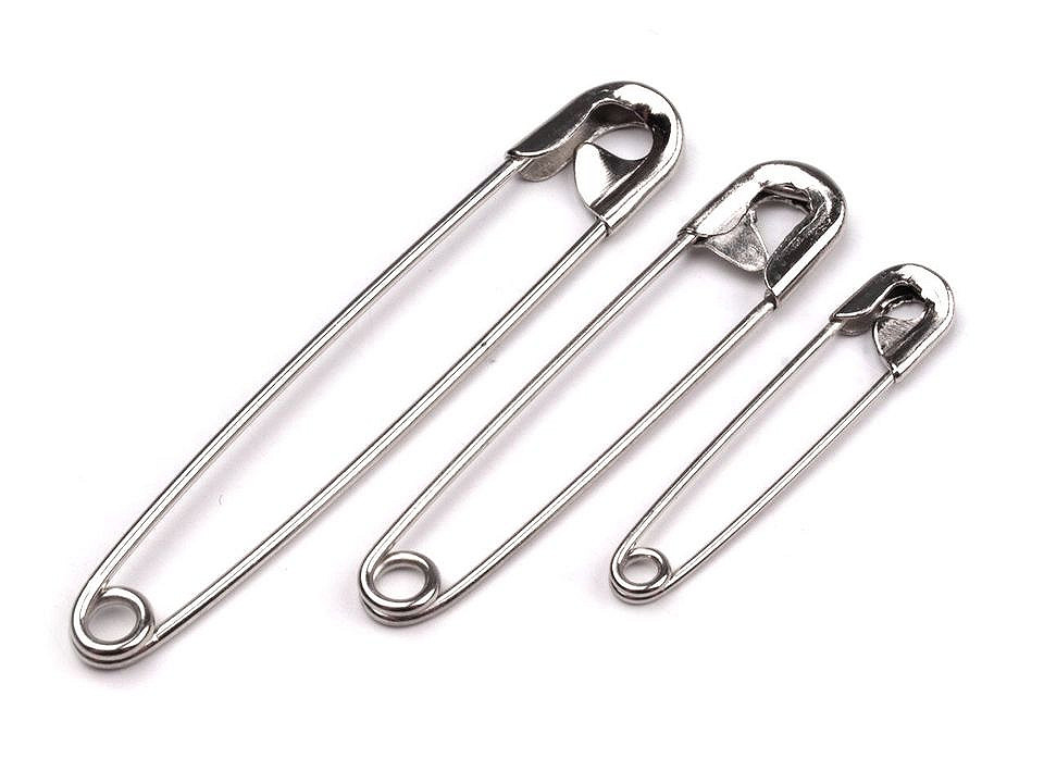 Sicherheitsnadeln größenmix - Schwarz lackiert (50 Bunde)