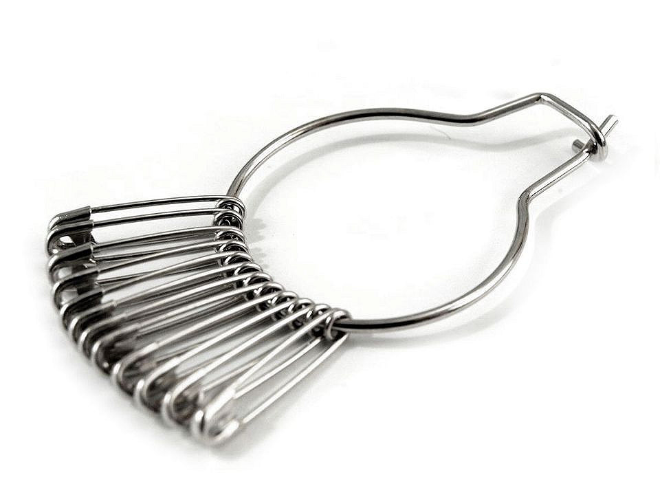 Sicherheitsnadeln länge 19 mm - Schwarz lackiert (50 Bunde)