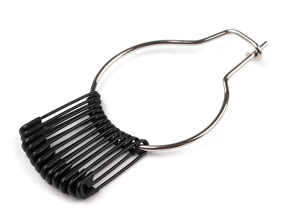 Sicherheitsnadeln länge 19 mm - Schwarz lackiert (50 Bunde)