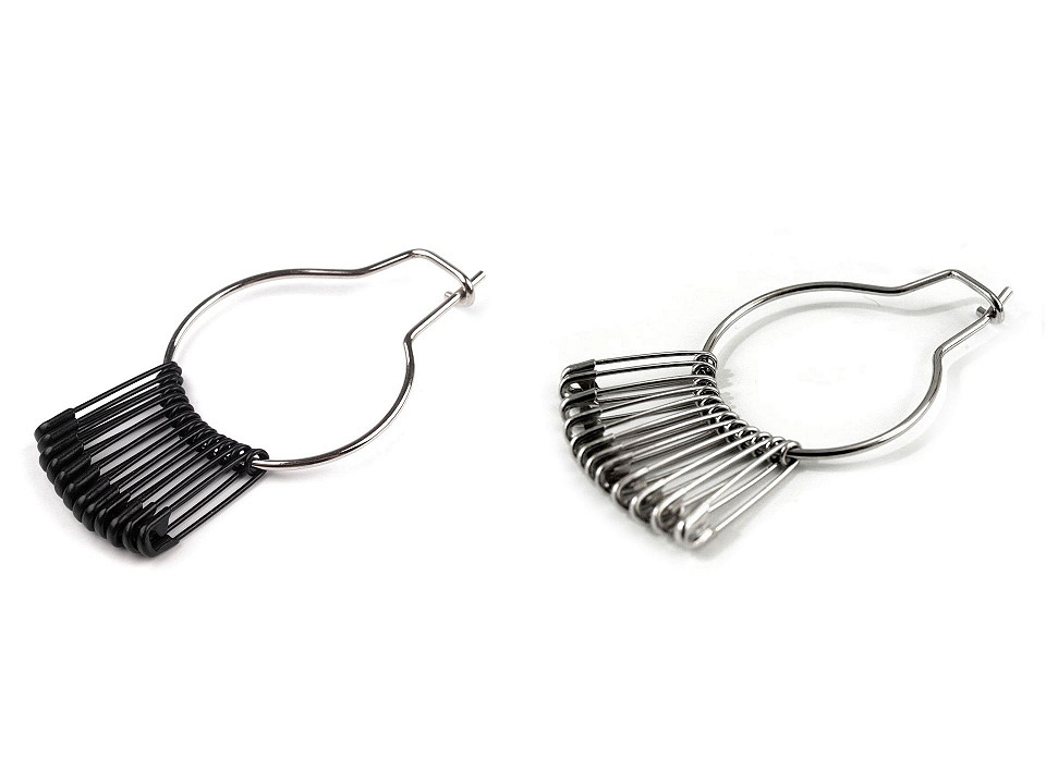 Sicherheitsnadeln länge 19 mm - Schwarz lackiert (50 Bunde)