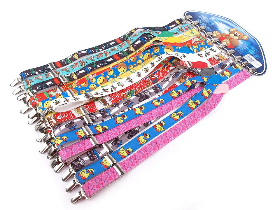 Kinder hosenträger herz, fußball, auto, stern, formel, smiley, schmetterling - Hellrosa (1 Stück)