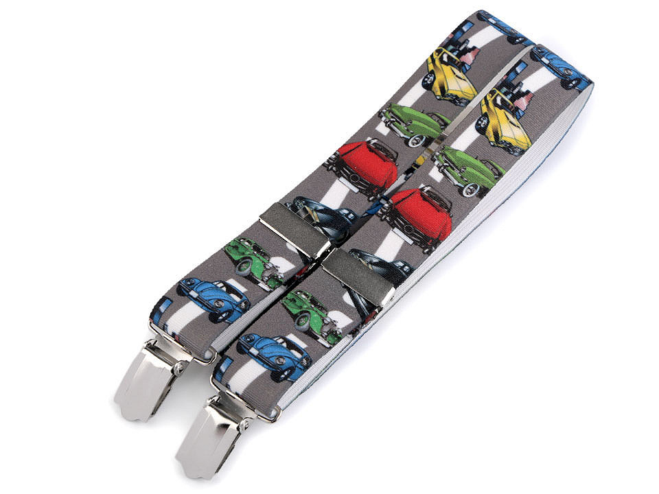 Kinder hosenträger herz, fußball, auto, stern, formel, smiley, schmetterling - Hellrosa (1 Stück)