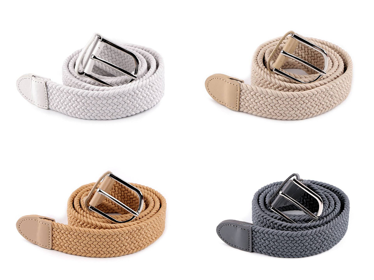 Gürtel elastisch, breite 3,2 cm unisex - Grau (1 Stück)