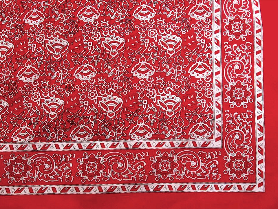 Baumwolltuch cashmere muster 70x70 cm - Schwarz (1 Stück)