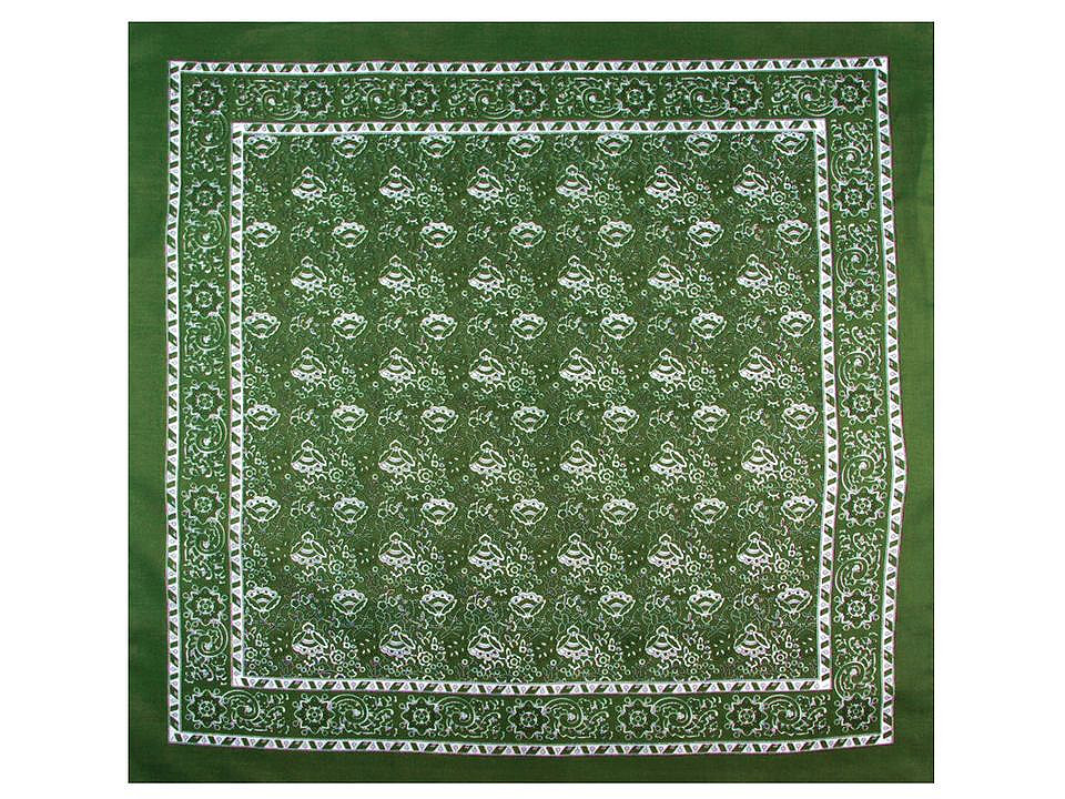 Baumwolltuch cashmere muster 70x70 cm - Schwarz (1 Stück)