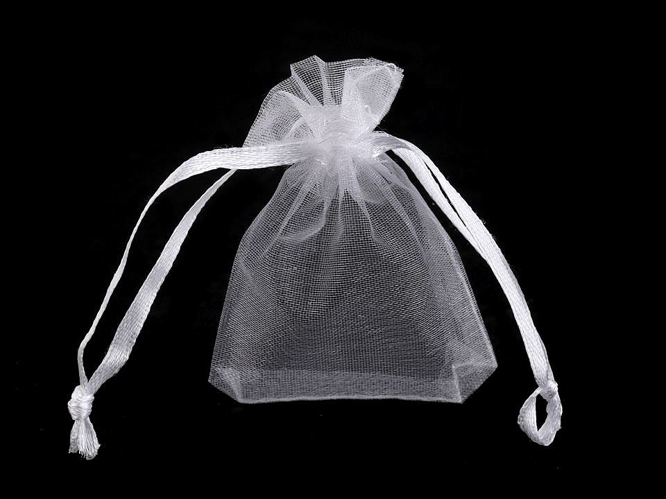 Organzasäckchen 4,5x7 cm - Schwarz (100 Stücke)