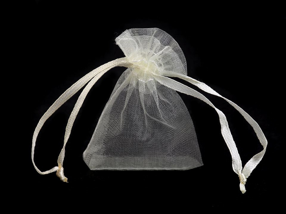 Organzasäckchen 4,5x7 cm - Schwarz (100 Stücke)