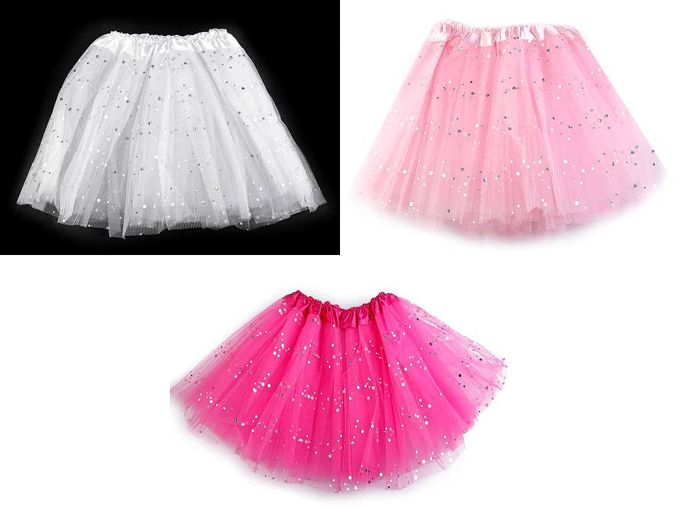 Karneval rock für mädchen mit pailetten - Hellrosa (1 Stück)