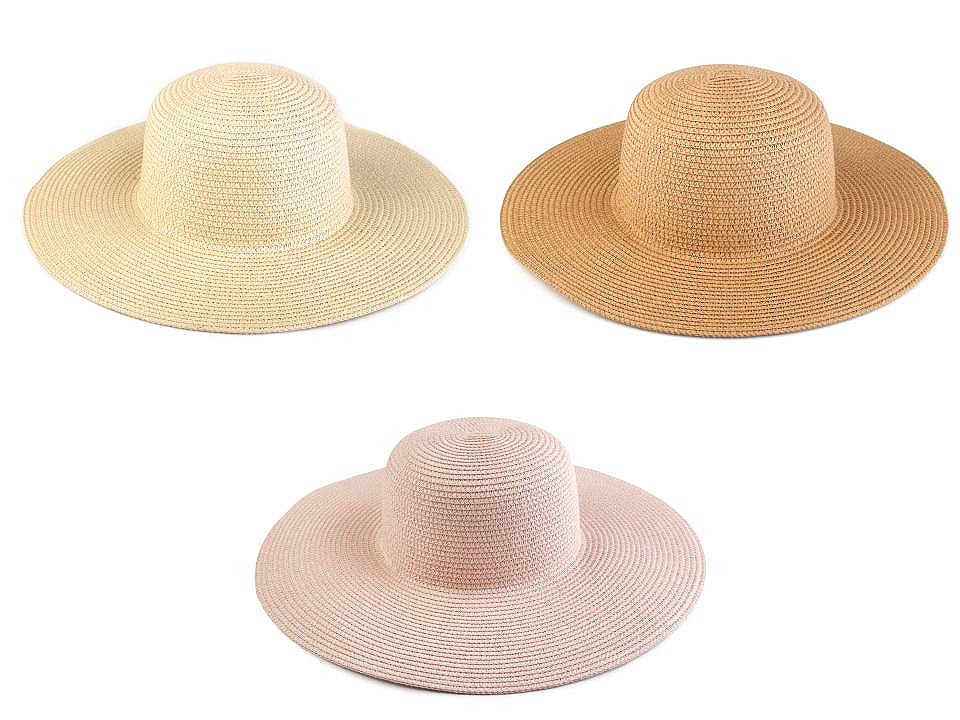 Sommerhut/strohhut für damen zum verzieren - Naturbraun (1 Stück)