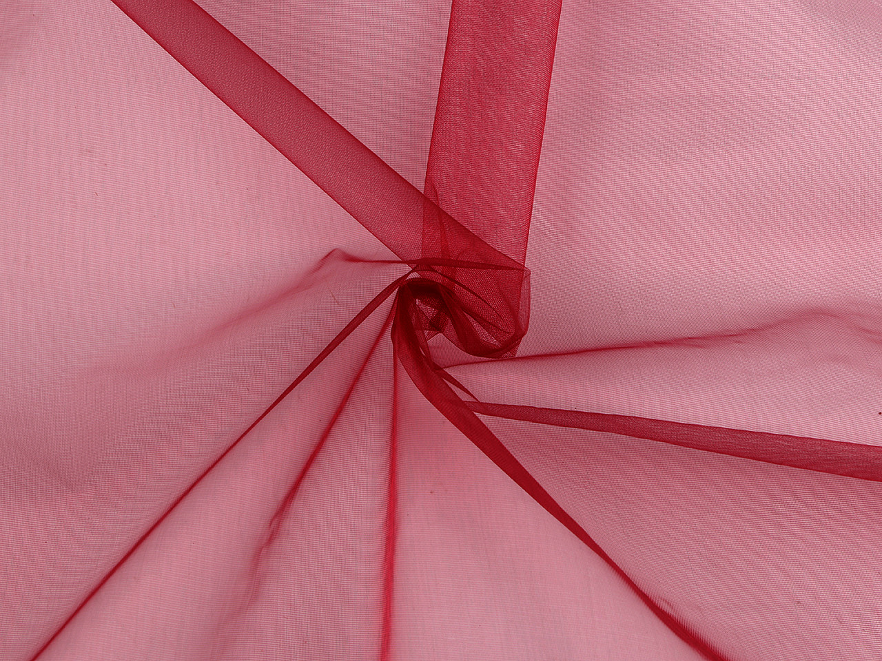 Deko organza steif - Bordeaux (1 Meter)