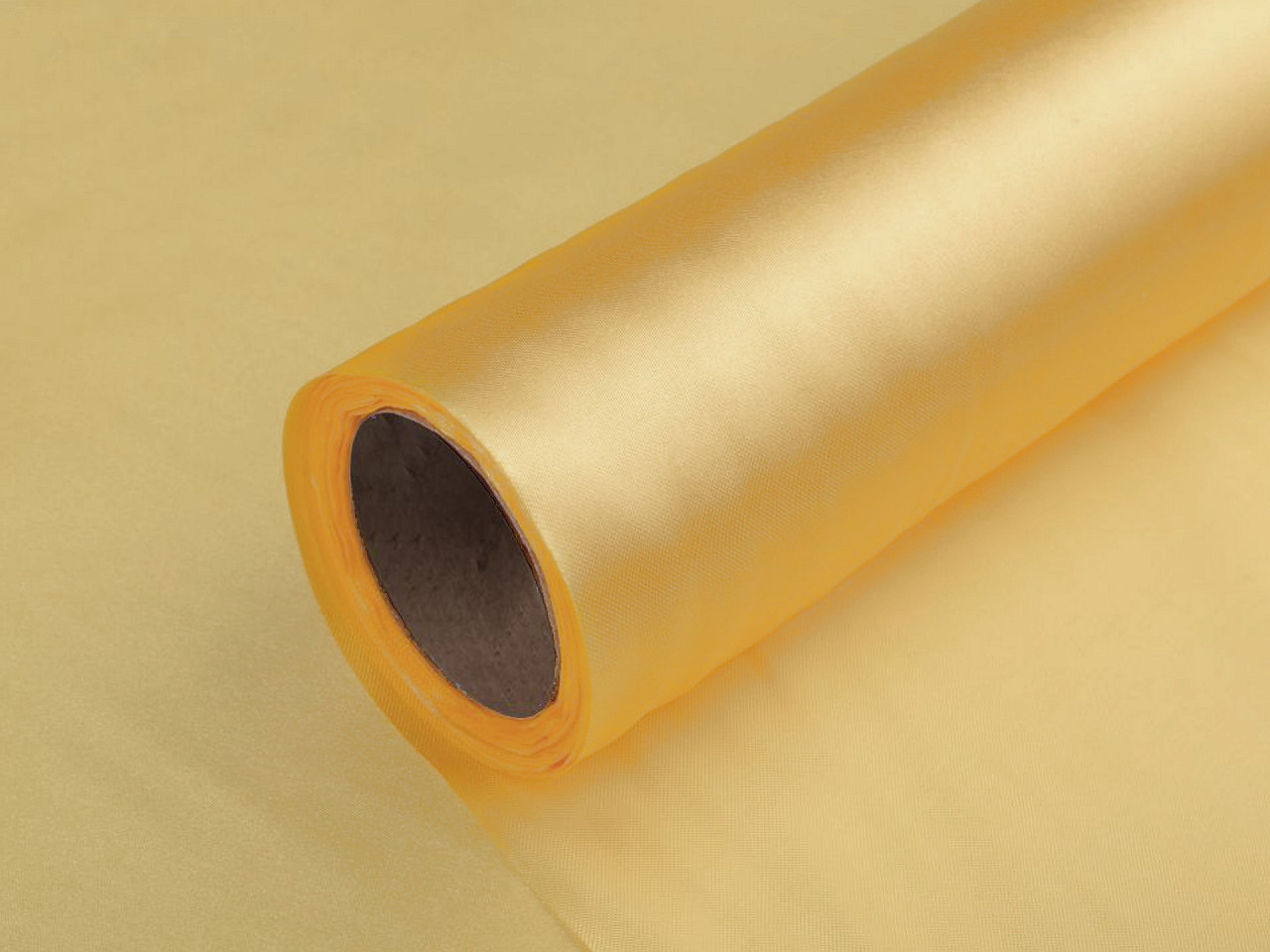 Satinstoff einseitig breite 36 cm - Beige (9 Meter)