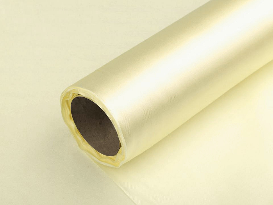 Satinstoff einseitig breite 36 cm - Beige (9 Meter)
