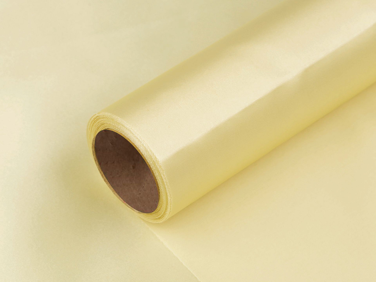 Satinstoff einseitig breite 36 cm - Beige (9 Meter)