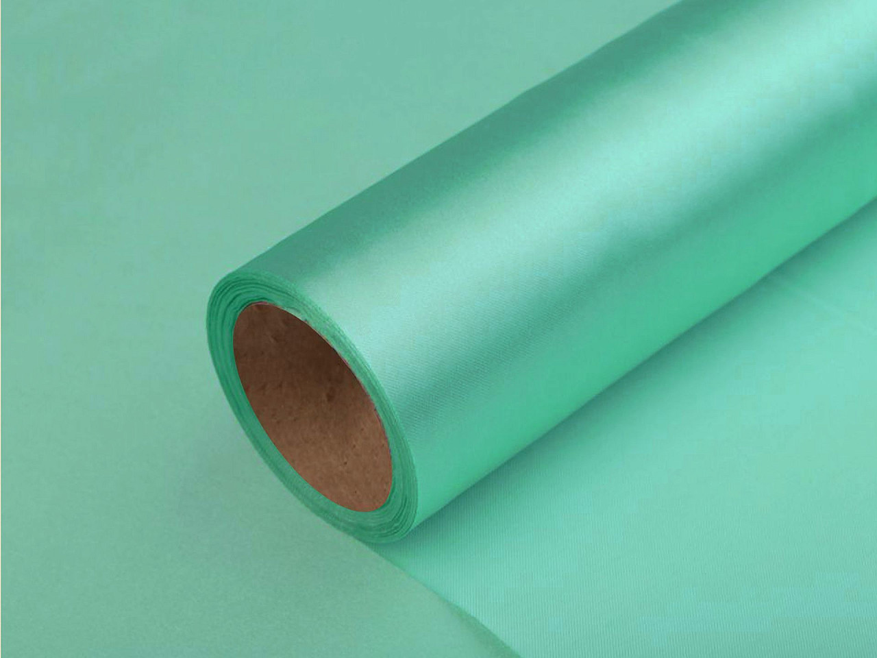 Satinstoff einseitig breite 36 cm - Beige (9 Meter)