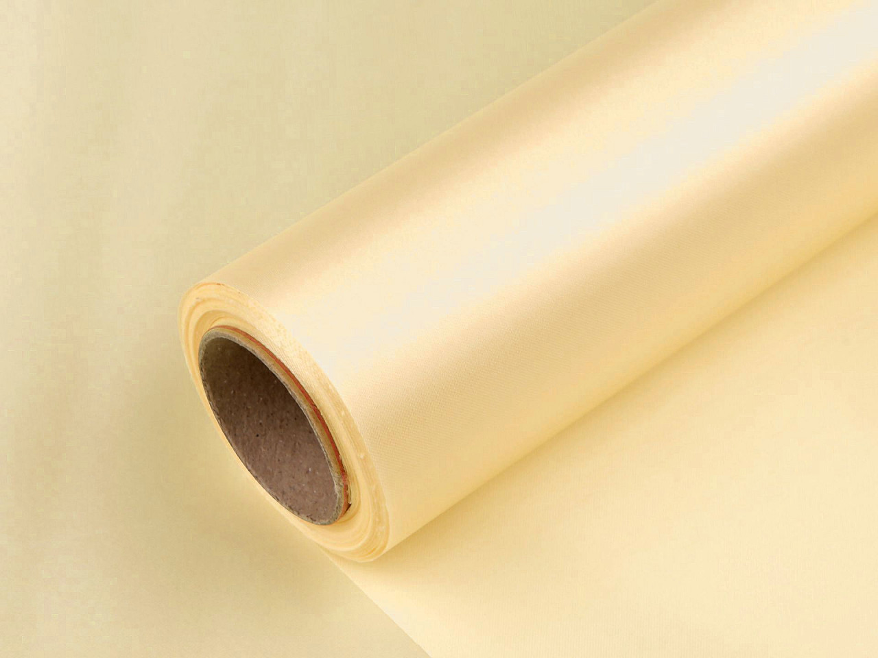 Satinstoff einseitig breite 36 cm - Beige (9 Meter)