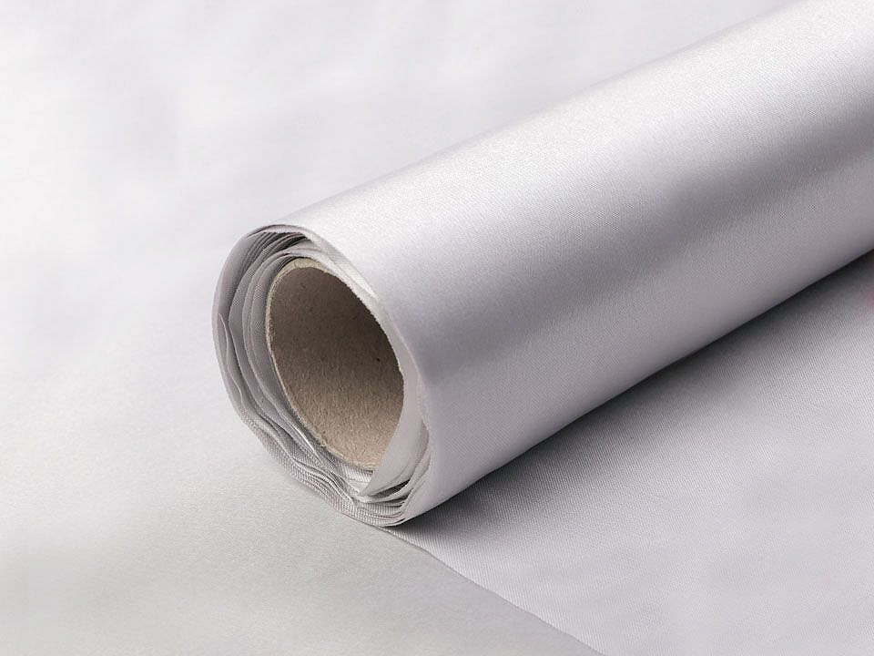 Satinstoff einseitig breite 36 cm - Beige (9 Meter)