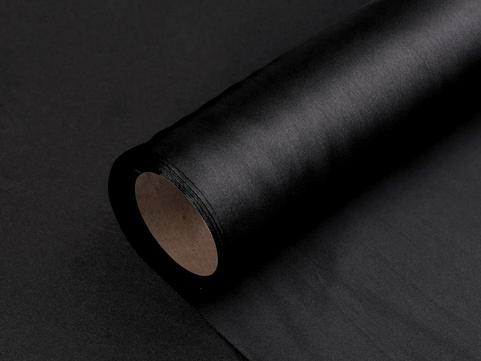 Satinstoff einseitig breite 36 cm - Beige (9 Meter)