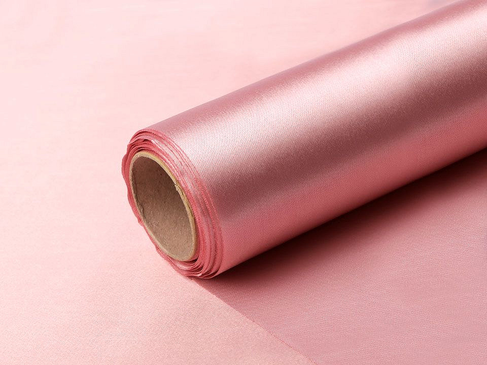 Satinstoff einseitig breite 36 cm - Beige (9 Meter)