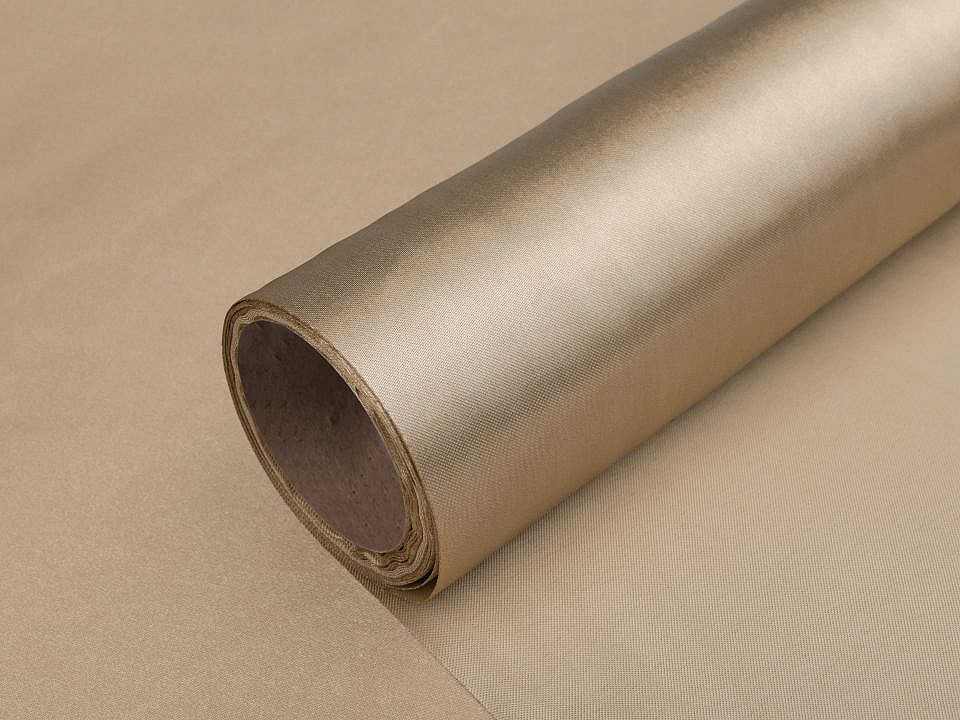 Satinstoff einseitig breite 36 cm - Beige (9 Meter)