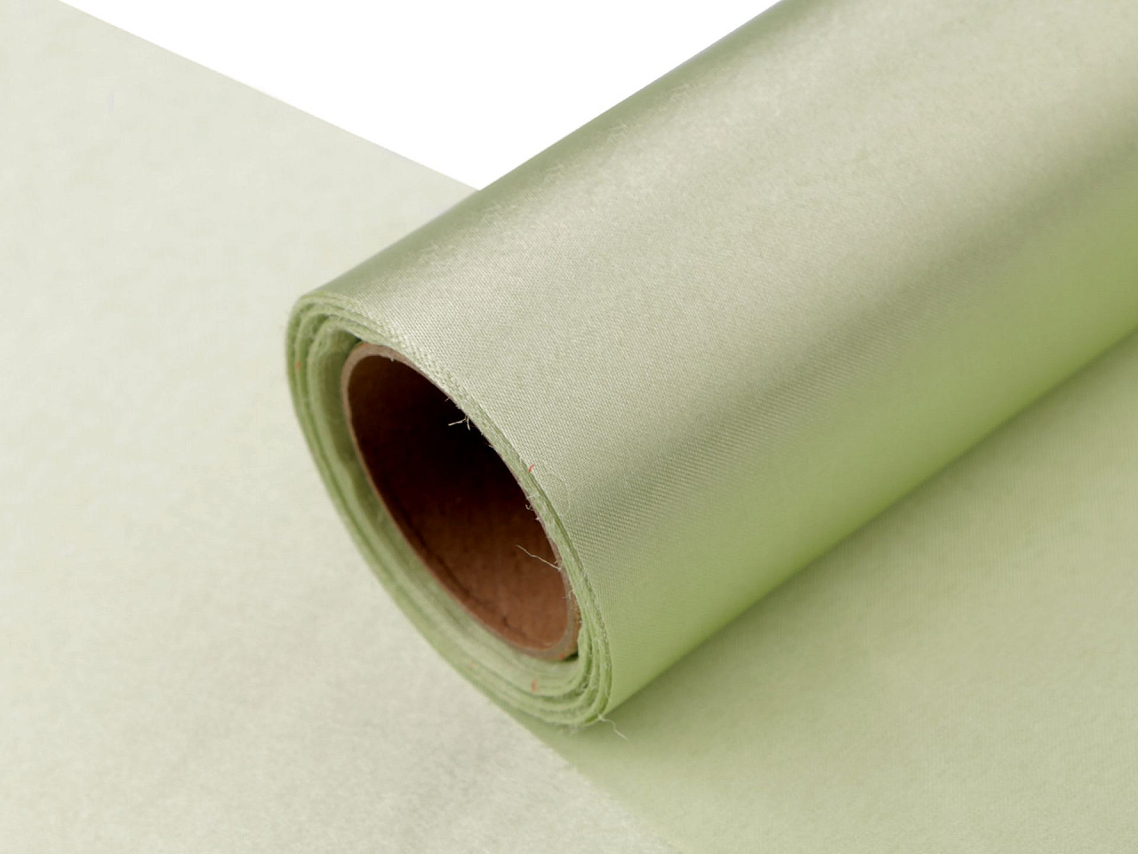 Satinstoff / band einseitig breite 14 cm - Weiß (9 Meter)