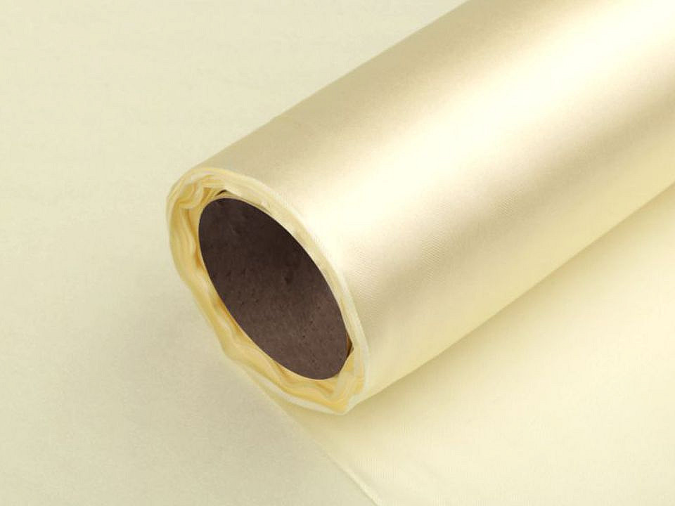 Satinstoff / band einseitig breite 14 cm - Weiß (9 Meter)