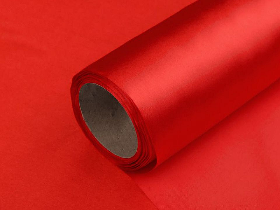 Satinstoff / band einseitig breite 14 cm - Weiß (9 Meter)