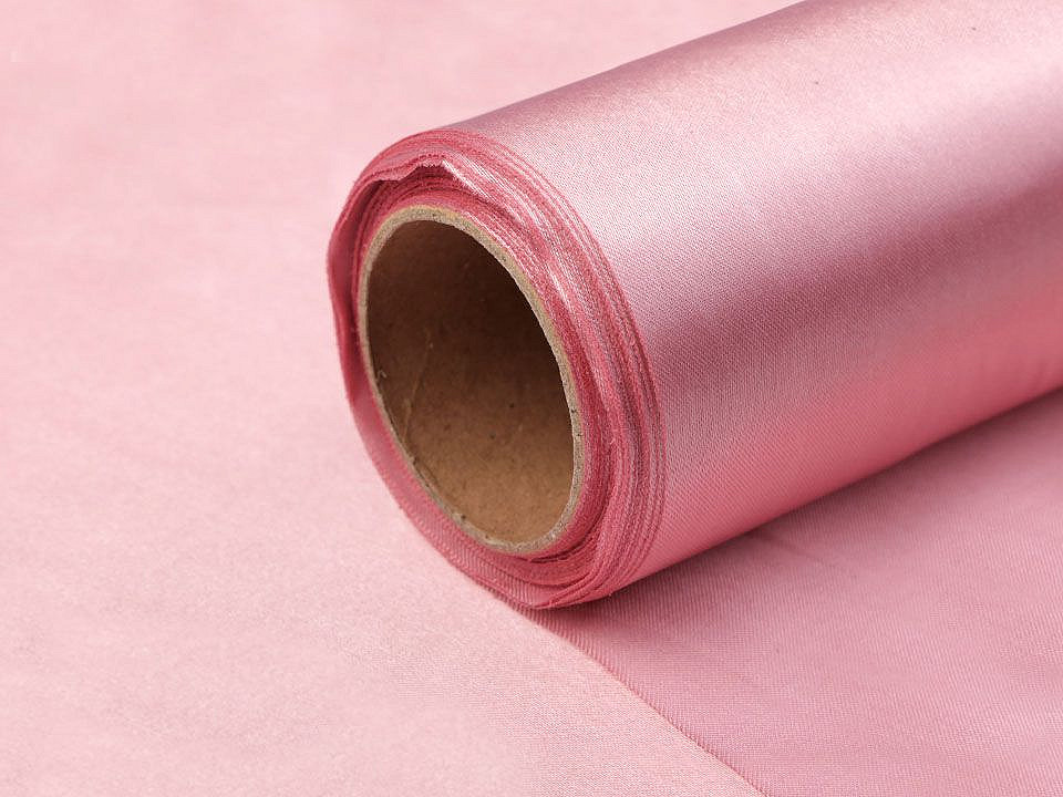 Satinstoff / band einseitig breite 14 cm - Weiß (9 Meter)