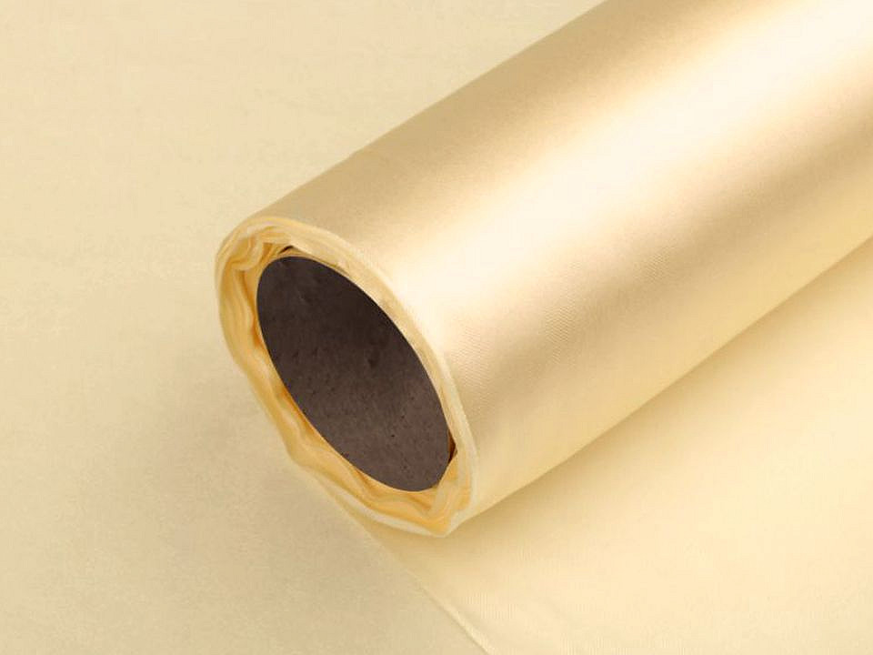 Satinstoff / band einseitig breite 14 cm - Weiß (9 Meter)