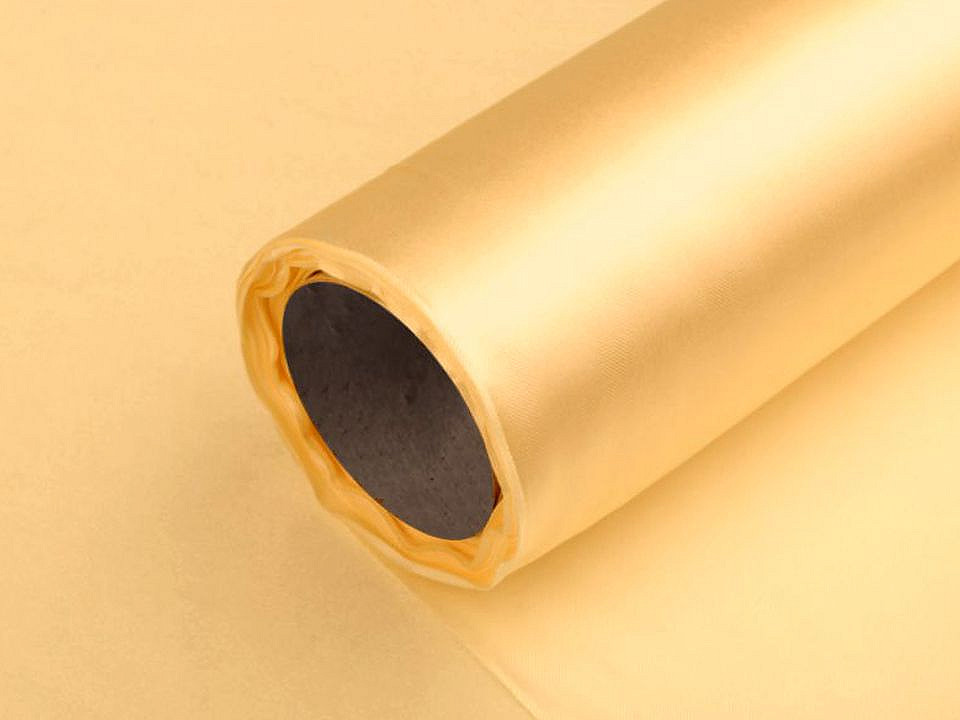 Satinstoff / band einseitig breite 14 cm - Weiß (9 Meter)