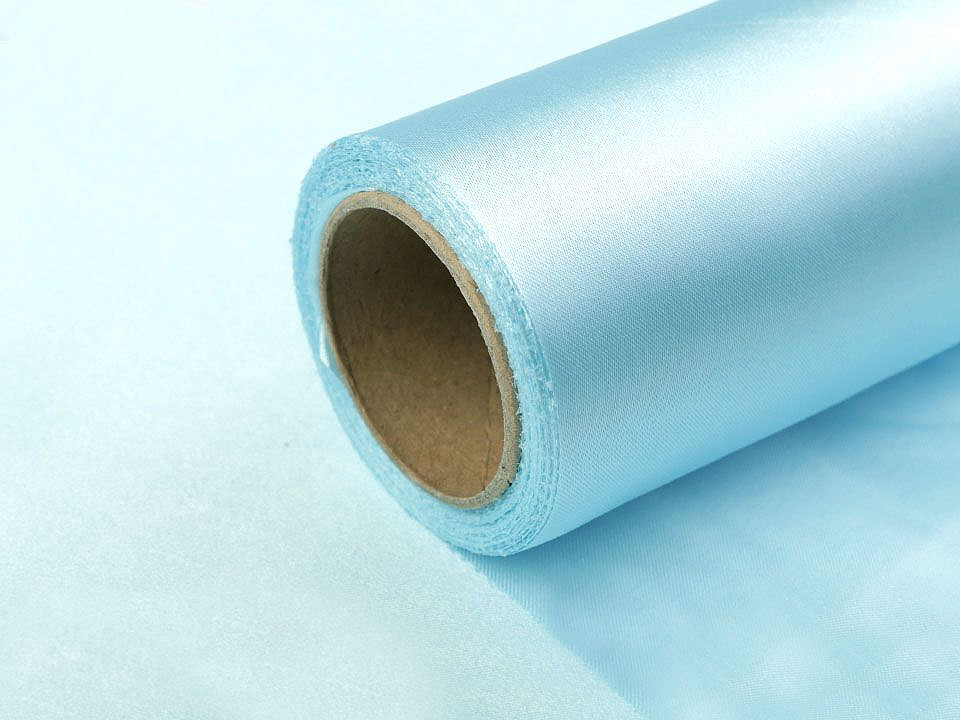 Satinstoff / band einseitig breite 14 cm - Weiß (9 Meter)