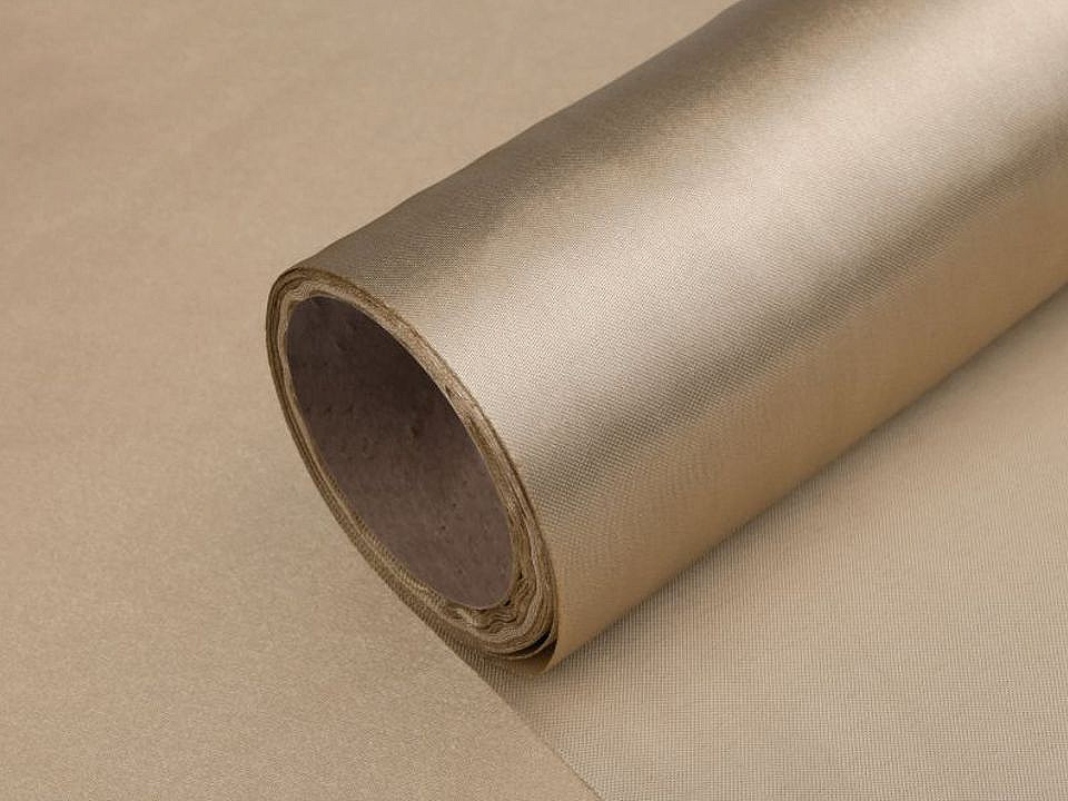 Satinstoff / band einseitig breite 14 cm - Weiß (9 Meter)