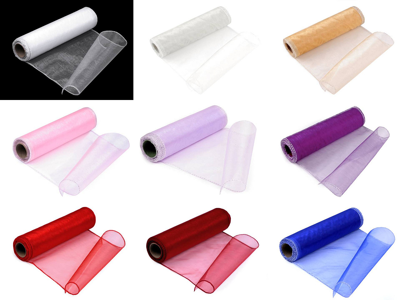 Organza breite 21 cm - Mint (9 Meter)