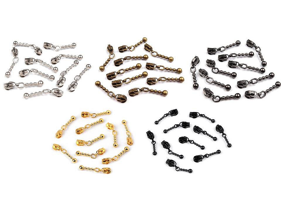 Schieber für spiralreißverschlüsse nr. 3 - Altmessing (10 Stücke)