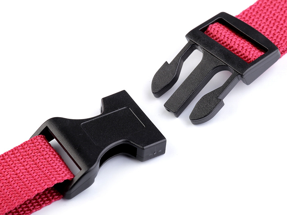 Steckschließe breite 25 mm gebogen - Schwarz (100 Sets)