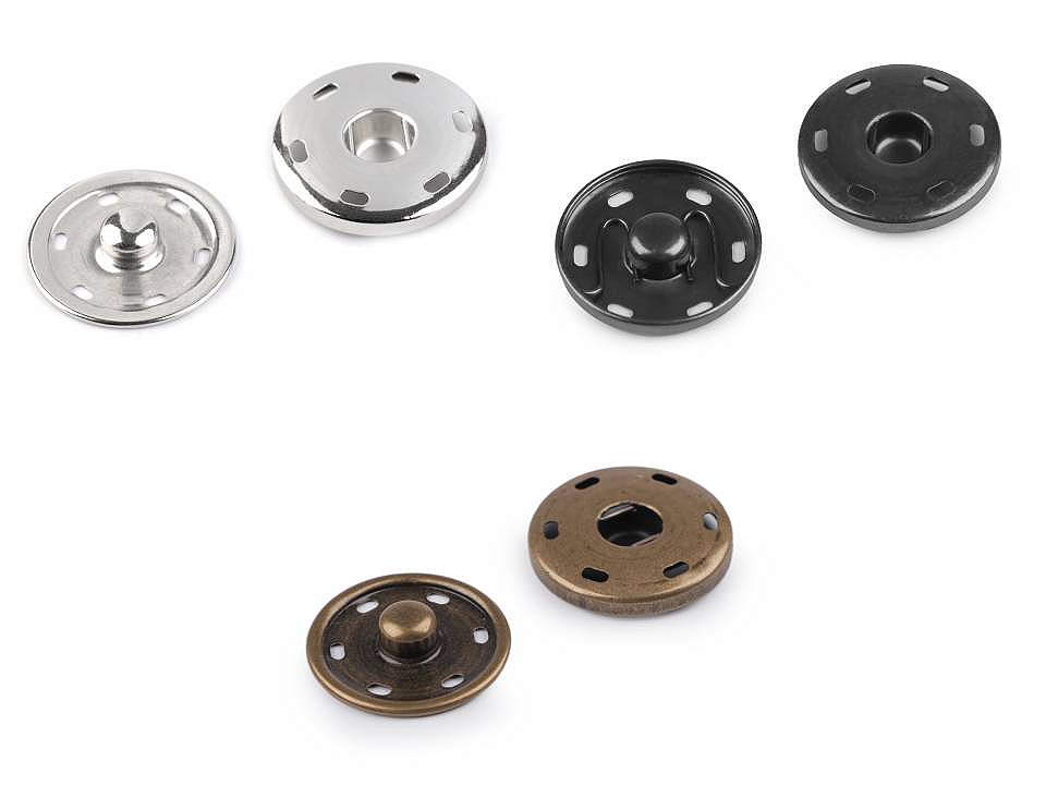 Druckknöpfe ø30 mm - Gold hell (5 Paare)