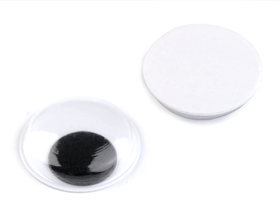 Augen selbstklebend ø18 mm - Weiß-schwarz (2000 Stücke)