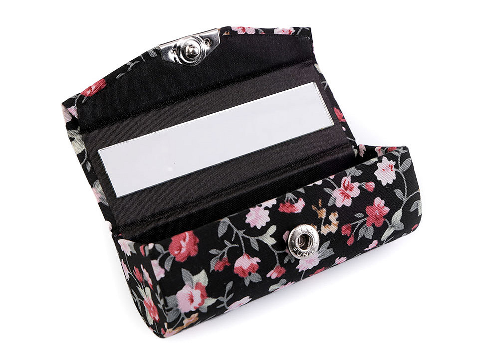 Lippenstiftetui mit spiegel mit blumen - Menthol (1 Stück)