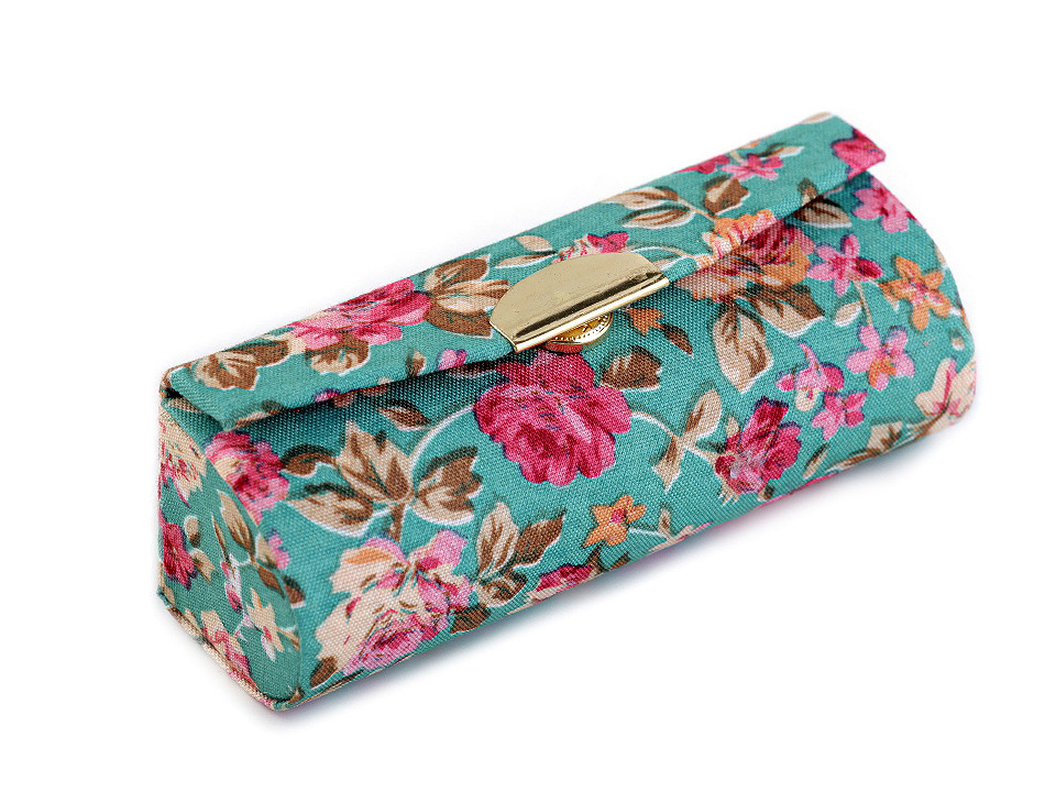 Lippenstiftetui mit spiegel mit blumen - Menthol (1 Stück)