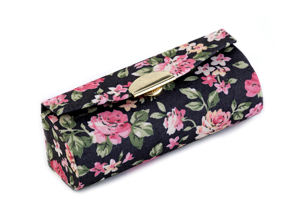 Lippenstiftetui mit spiegel mit blumen - Menthol (1 Stück)