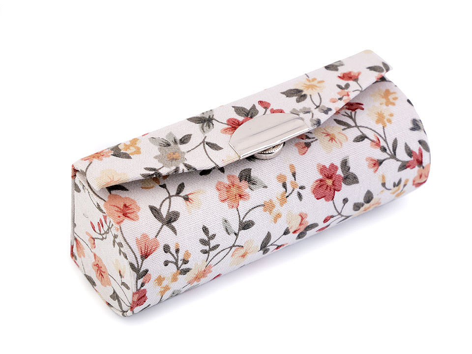 Lippenstiftetui mit spiegel mit blumen - Menthol (1 Stück)