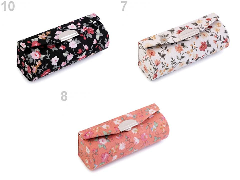 Lippenstiftetui mit spiegel mit blumen - Menthol (1 Stück)