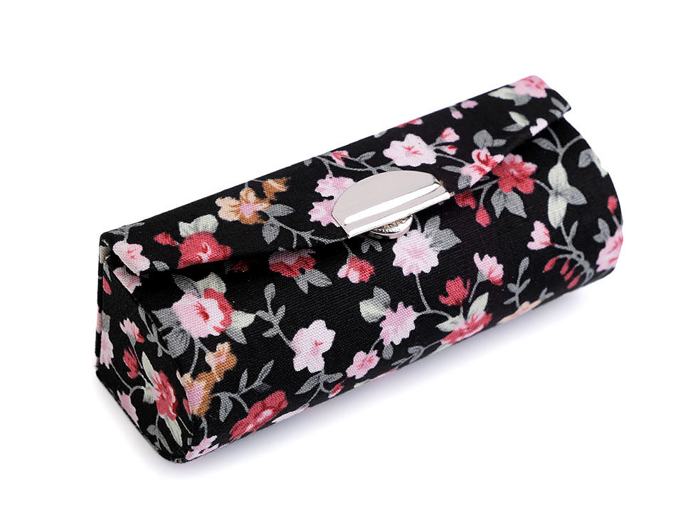 Lippenstiftetui mit spiegel mit blumen - Menthol (1 Stück)