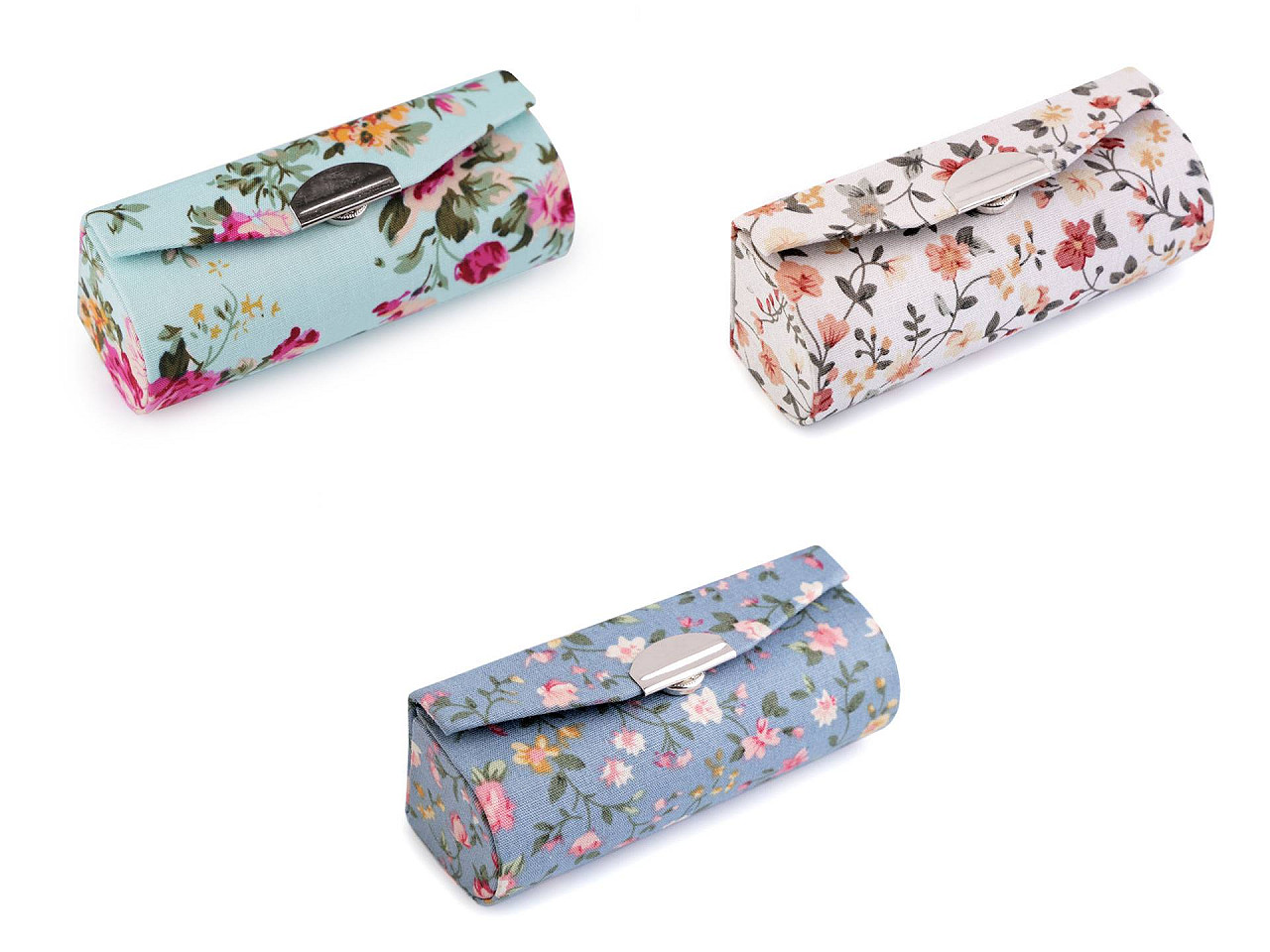 Lippenstiftetui mit spiegel mit blumen - Menthol (1 Stück)