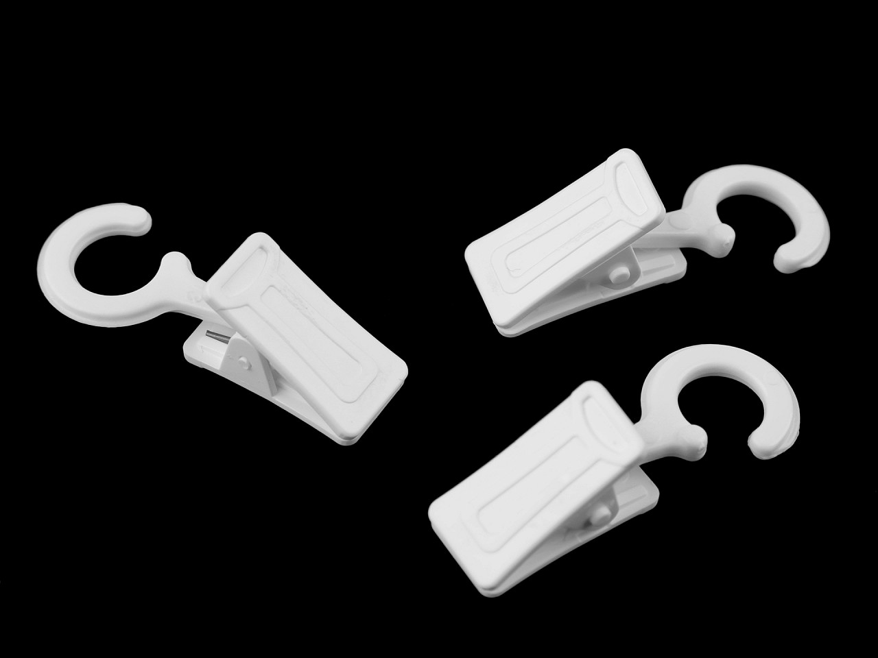 Kunststoff-clips mit haken für gardinen - Dunkelbeige (10 Stücke)