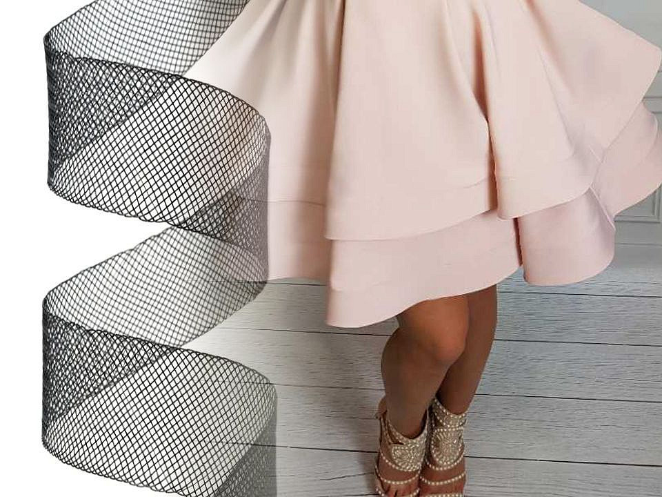 Versteifungsband crinoline fest breite 5 cm - Transparent (41 Meter)