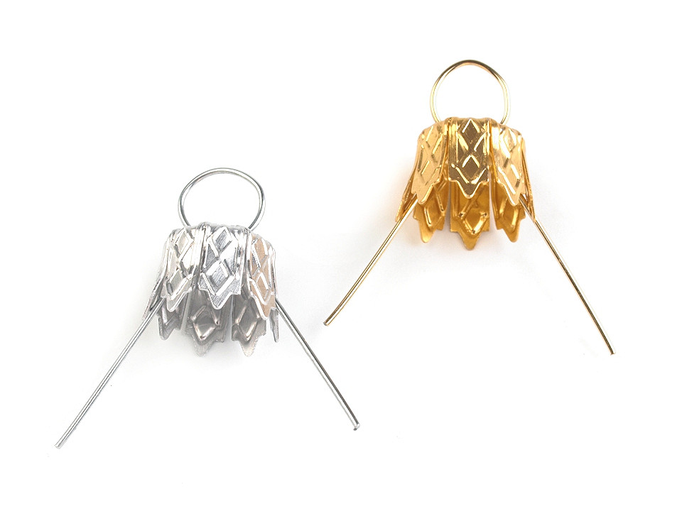 Hütchen und kronen für weihnachtskugeln - Gold (100 Stücke)